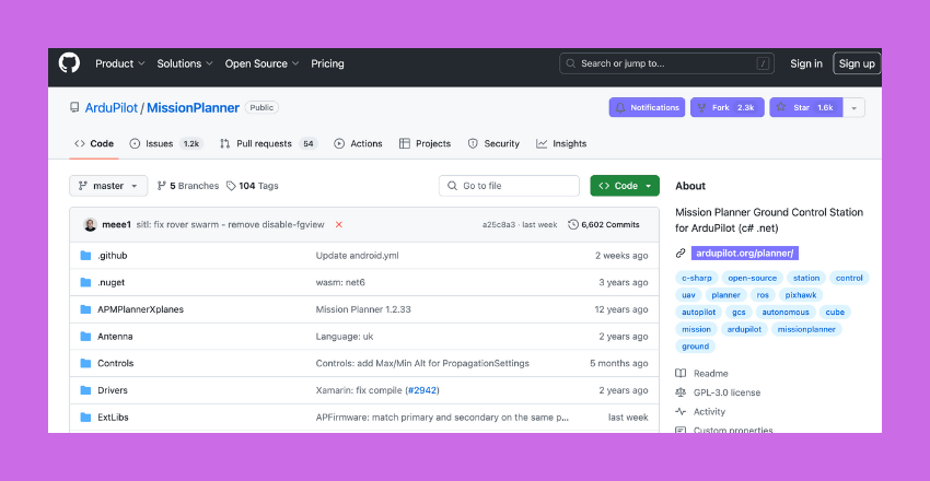 ArduPilot/MissionPlanner